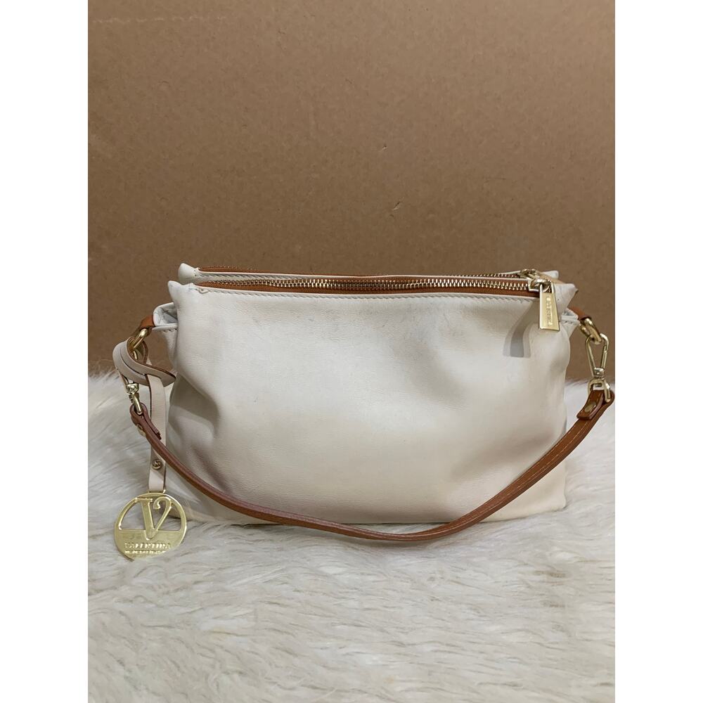 VALENTINA TRADIZIONE ITALIANA Soft Cream Leather Convertible Hobo XBody - Picture 12 of 16